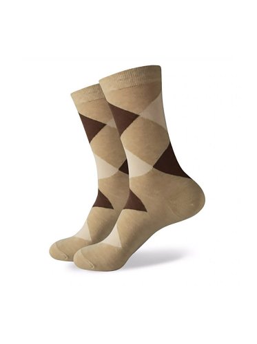 Ponožky pro Elegána kárované béžové