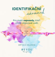 Dětský identifikační náramek s motýlem