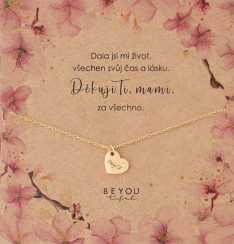 Dárková karta Děkuji, mami a řetízek Děkuji Ti