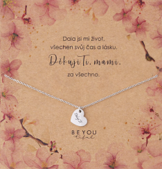 Dárková karta Děkuji, mami a řetízek Děkuji Ti