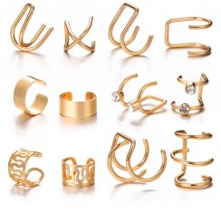 Sada náušníc Ear Cuffs 12 ks