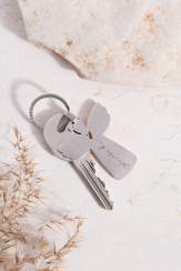 Klíčenka s vlastním motivem Anděl ocelová