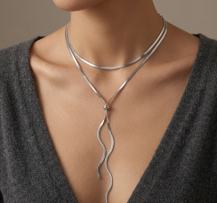 Řetízek Snake do výstřihu ocelový