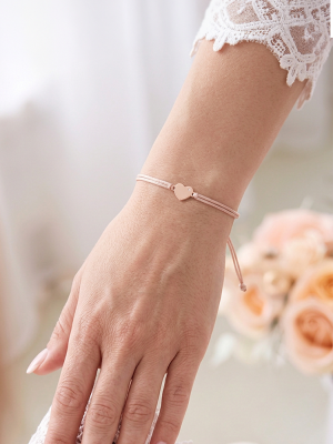 Náramek srdíčko rose gold