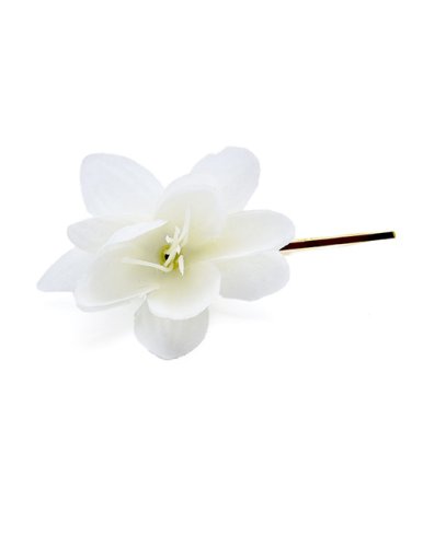 Sponka s květinou bílá
