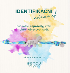 Dětský identifikační náramek s dinosaurem