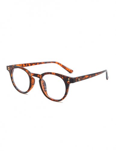 Průhledné brýle Fashion vzorované hnědé II. jakost
