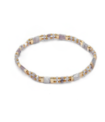 Náramek Chic s přírodními korálky fialový