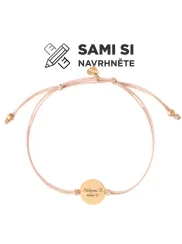 Náramek medailonek s vlastním motivem zlatý