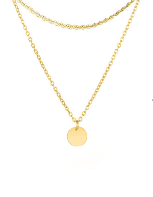 Set řetízků mini circle zlatý