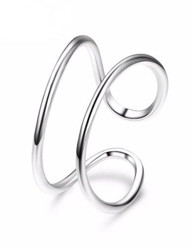 Prsten Open dvojitý stříbrný