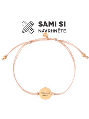 Náramek medailonek s vlastním motivem zlatý